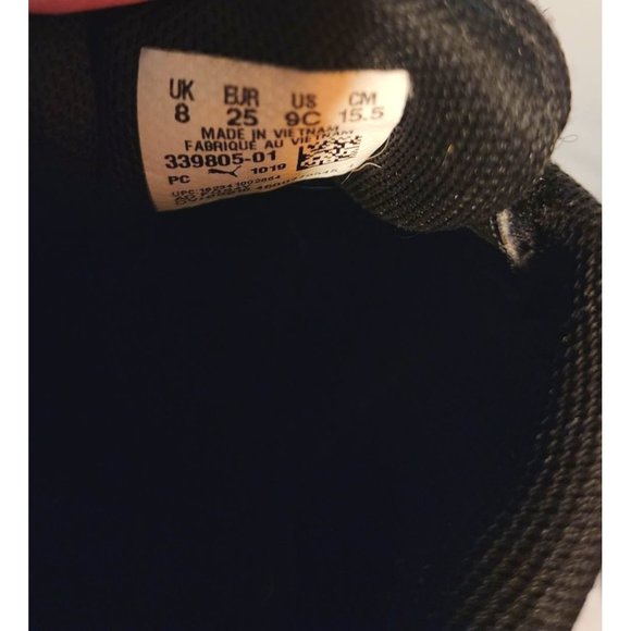 Puma Boys 9c Moto Sport BMW Black Leather Adjustable SfPf Home *Q4 - Picture 2 of 10